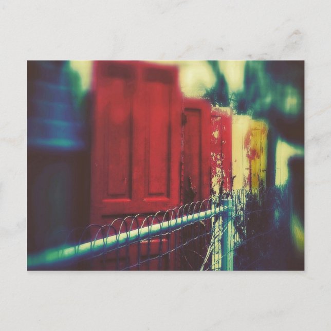 Privacy Fence Doors Postcard (Front)