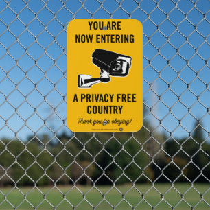 Privacy Free Country Metal Parking Sign
