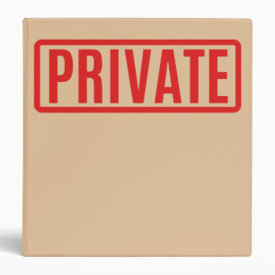 Private 3 Ring Binder