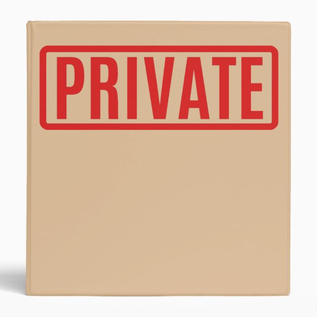 Private 3 Ring Binder (Front)