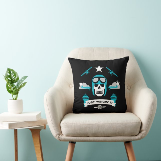 Private And Commercial Pilot Gift Throw Pillow (Chair)