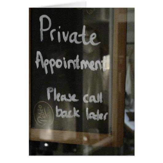 private appointment cards (Front)