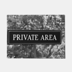 PRIVATE AREA Sign Doormat