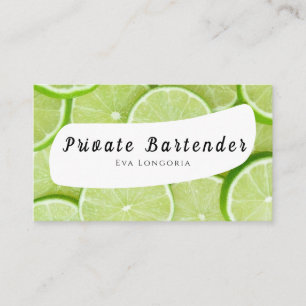 Private Bartender Business Card