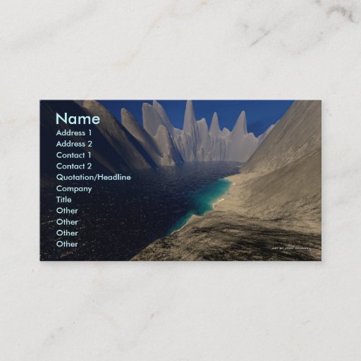 Customizable Private Beach Business Card Template