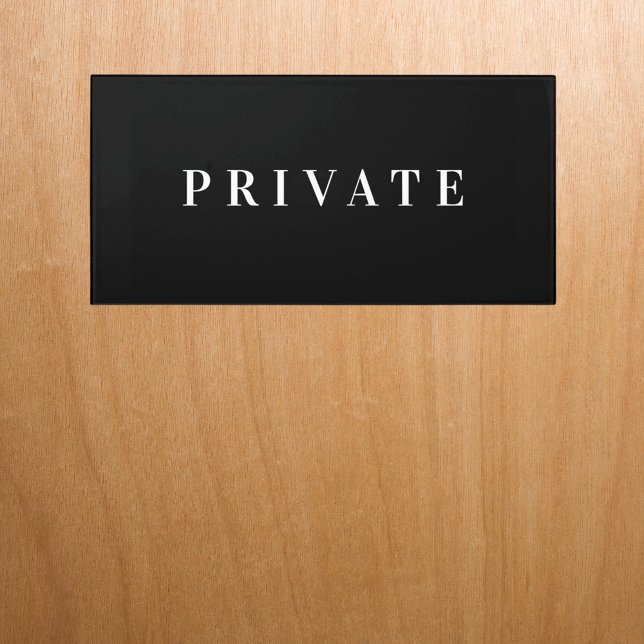 Private black white door sign (Creator Uploaded)