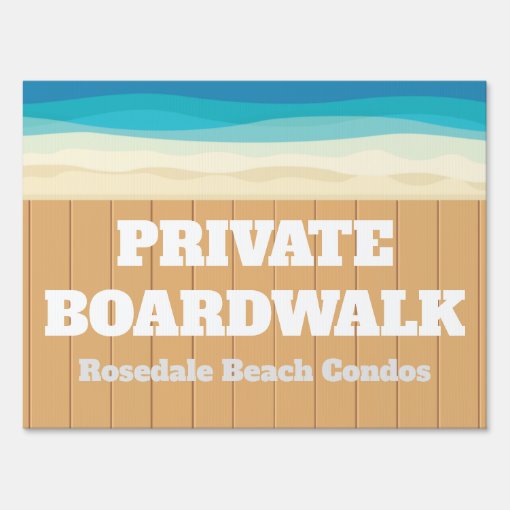 Private Boardwalk Custom Beach Condo Name Sign Zazzle