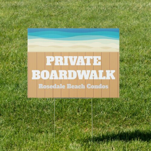 Private Boardwalk Custom Beach Condo Name Sign