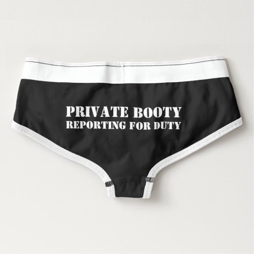 Private Booty Military Humor Naughty Funny Saying Briefs