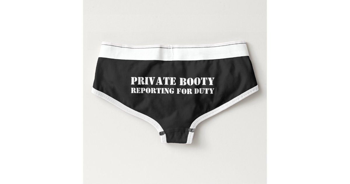Private Booty Military Humor Naughty Funny Saying Briefs