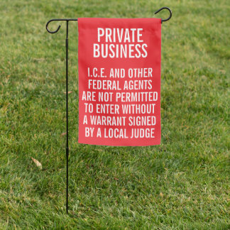 Private Business Know Your Rights Garden Flag
