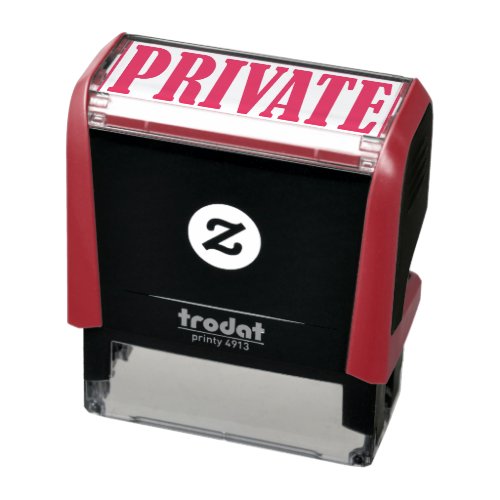 Private Business Office Framed Simple Word Self_inking Stamp