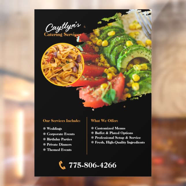Private Catering Custom Window Cling (Sheet 2)