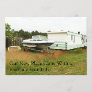 Private Change of Address Card: Boat and Hot Tub Announcement