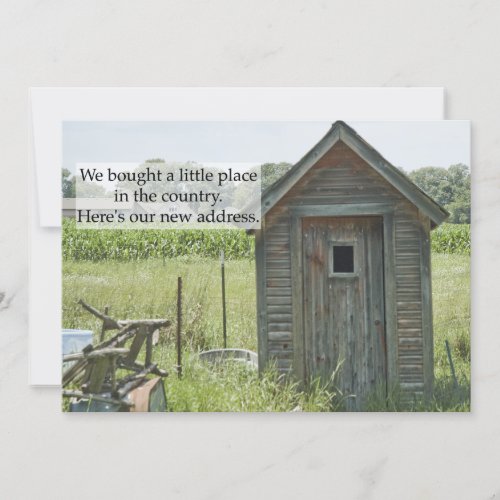 Private Change of Address Card Country Home Announcement