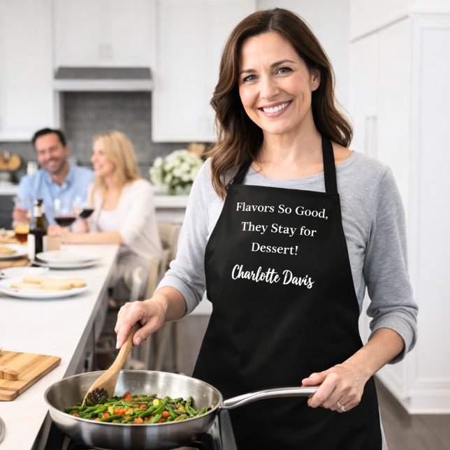 Private chef black white fun humor apron (Creator Uploaded)