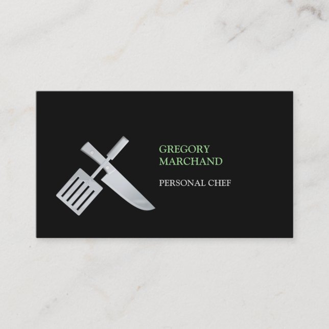 Private Chef Business Card Template (Front)
