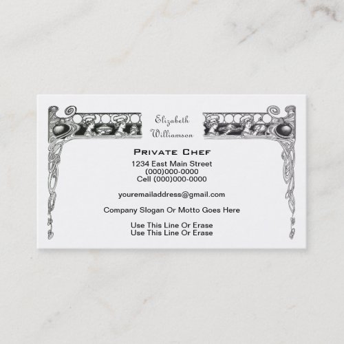 Private Chef  Food Industry Business Cards