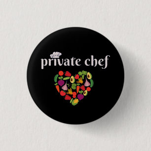 Private Chef Food Lover Valentines Day Button