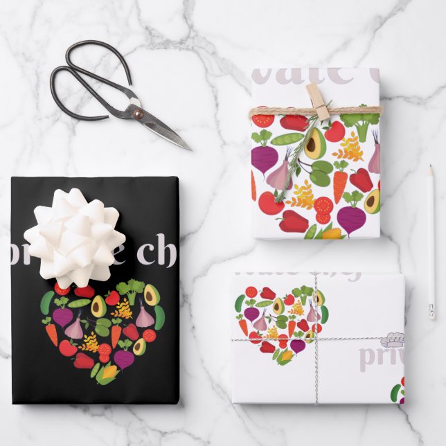 Private Chef  Wrapping Paper Sheets (Front)