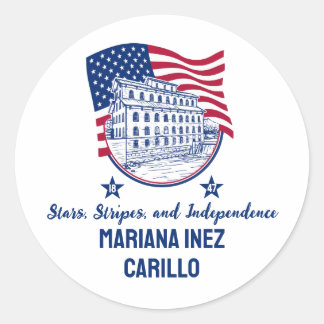 Private Client Independence Day Classic Round Sticker