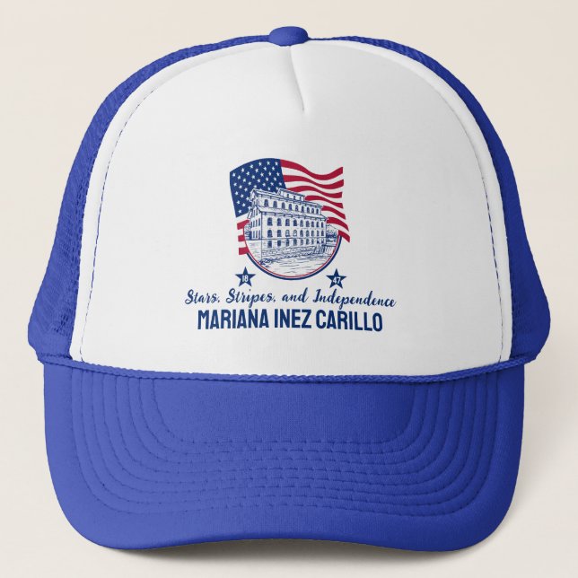 Private Client Independence Day Trucker Hat (Front)