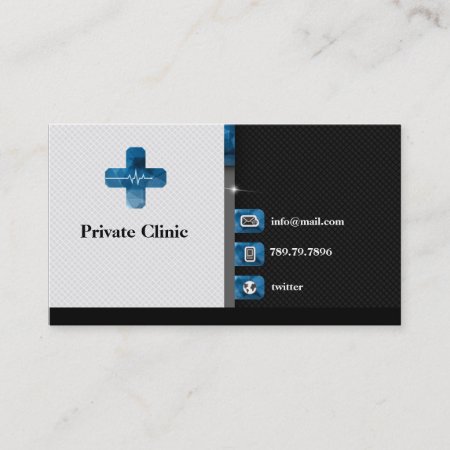 Private Clinic Doctor Medical Medicine First Aid Business Card