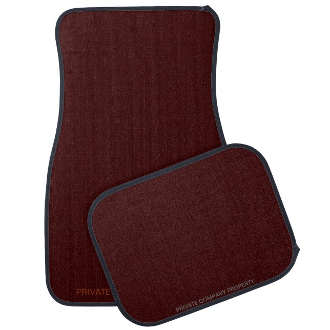 PRIVATE COMPANY PROPERTY Maroon Car Floor Mat (Set)