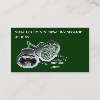 Private Detective Business Card by Bizcardsharkkid at Zazzle