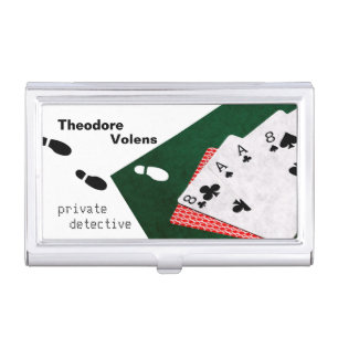Private detective funny customizable business card holder
