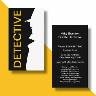 Private Detective Investigator Business Card