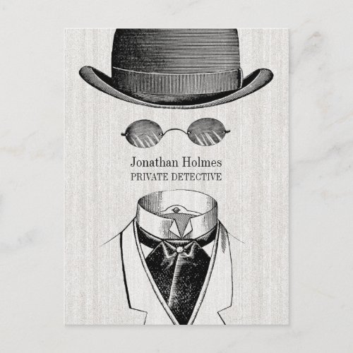 Private Detective Invisible Man Postcard