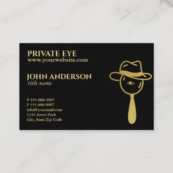 Private Eye Business Card by GenerationIns at Zazzle
