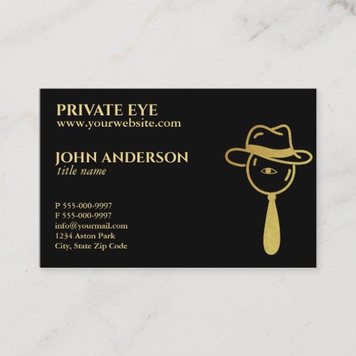 Private eye business card