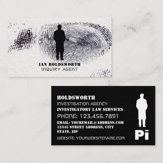 Private Eye Design, Private Detective Investigator Business Card (Front/Back)