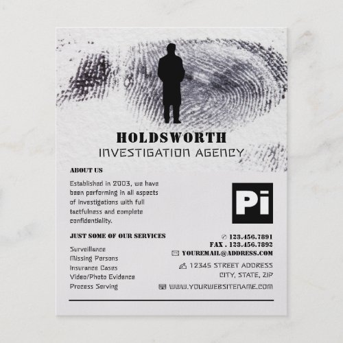 Private Eye Design Private Detective Investigator Flyer
