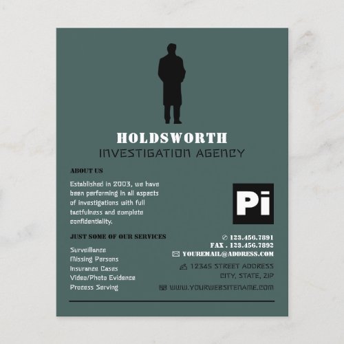 Private Eye Logo Private Detective Investigator Flyer