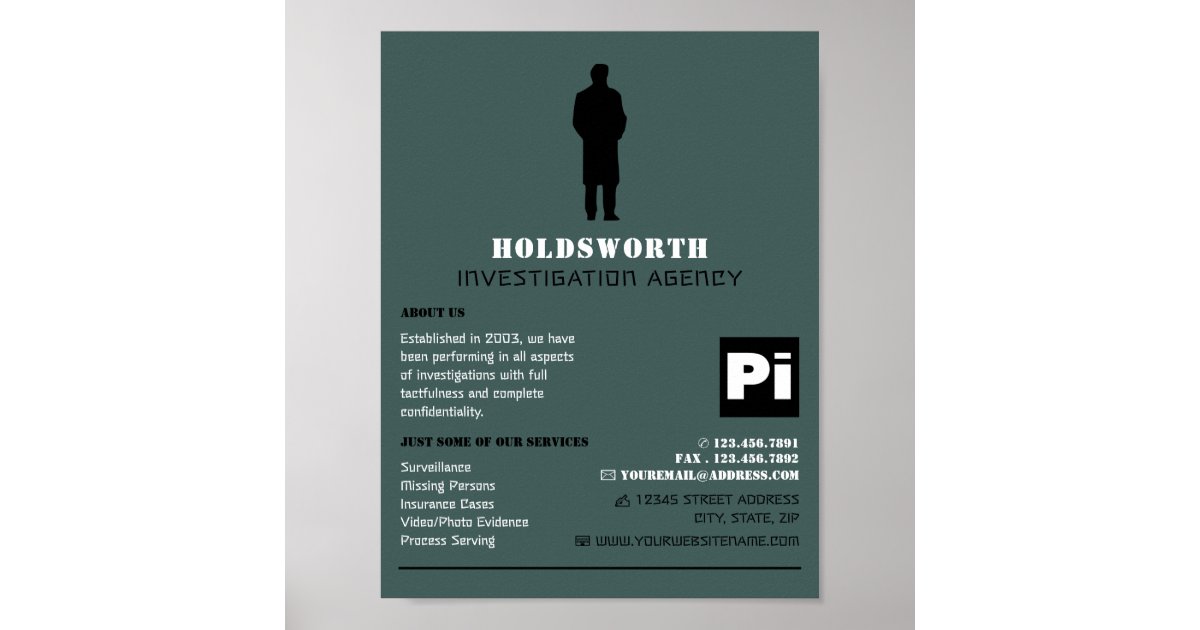 Private Eye Logo, Private Detective Investigator Poster | Zazzle