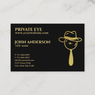 Private eye Modern Private Investigator Business Card