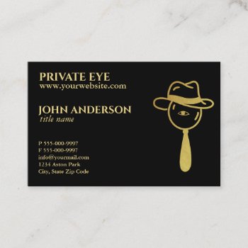 Private Eye Modern Private Investigator Business Card by GenerationIns at Zazzle