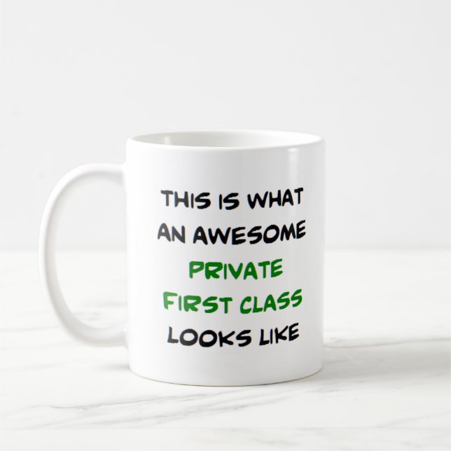 private first class, awesome coffee mug (Left)