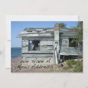 Private Funny Change of Address Card: Seaside Home Announcement