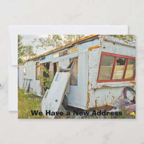 Private Funny Change of Address Card Trailer Home Announcement