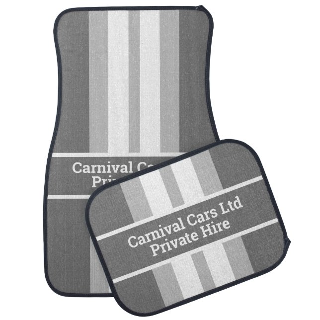 Private Hire or Taxi Cab Grey Car Floor Mat (Set)