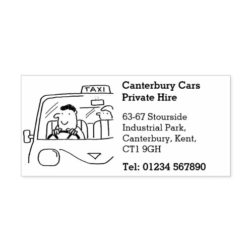 Private Hire Taxi Services Business Self_inking Stamp