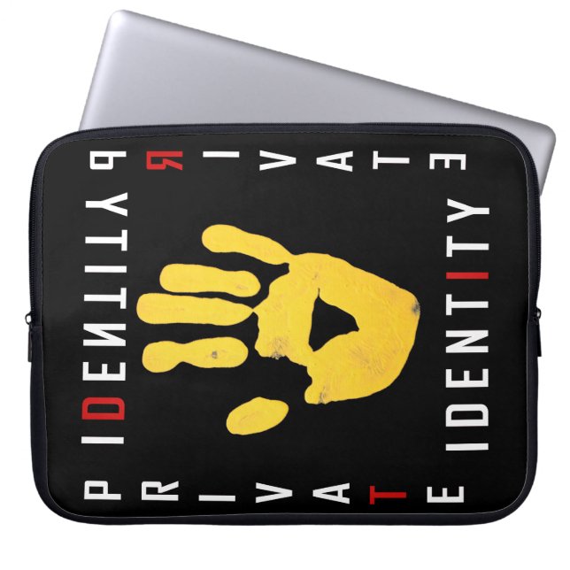 Private Identity ID Palm Laptop Sleeve (Front)