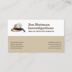 Private Investigat   Detective Professional Business Card