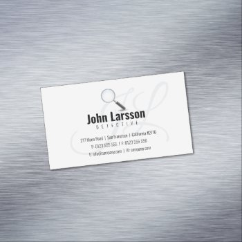 Private Investigat | Detective Professional Business Card Magnet by bestcards4u at Zazzle