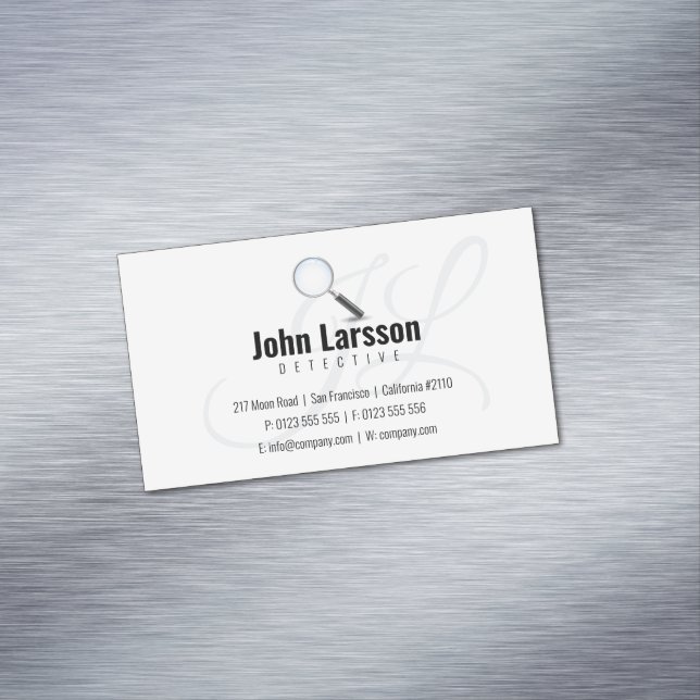 Private Investigat | Detective Professional Business Card Magnet (In Situ)