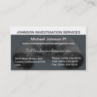Private Investigation Business Card
